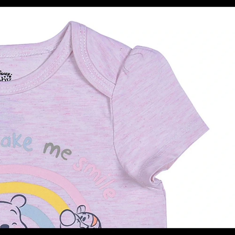Disney Baby Bodysuit – Winnie the Pooh Rainbow 18M | “Rainbows Make Me Smile